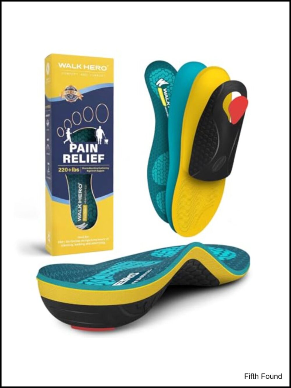Heavy Duty High Arch Support Orthotic Insoles 220+ lbs Pain Relief